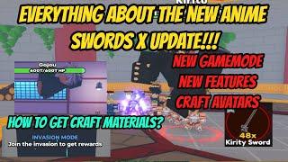 Everything about the new Insane Update of Anime Swords X !!! - New Gamemodes + Features !!!