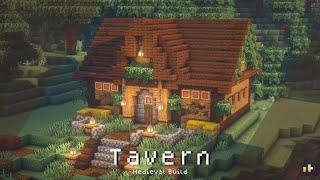 Minecaft: How To Build a Cozy Tavern  Medieval Build | Snishinka