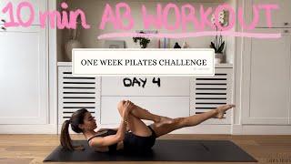 10MIN ab pilates workout // DAY 4 CHALLENGE // no equipment