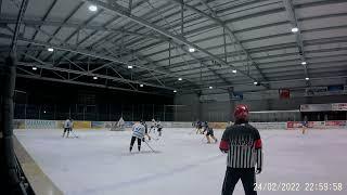 Eishockey-Spiel SV Gold-Blau "Augsburger-Luchse 2" vs "Lech-Duchs" am den 24 02 2022, Teil_2