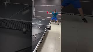 Backhand topspin robot training at home #tabletennis