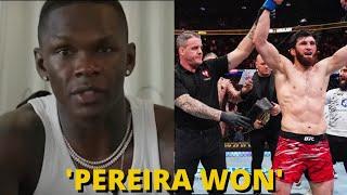 Israel Adesanya reacts to Magomed Ankalaev beating Alex Pereira