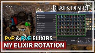 My FULL Elixir Set Up for PvE and PvP Guide 2023 | Black Desert