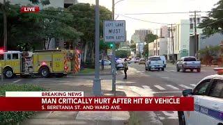 Man critically injured in crash on Ward Avenue