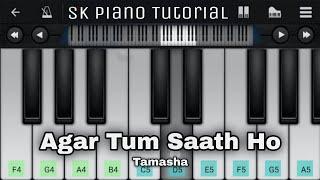 Agar Tum Saath Ho :: Mobile Piano Tutorial | Tamasha | Arijit Singh, Alka Yagnik