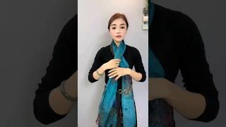 How to make a tie from a scarf?#shorts #short #scarf @slotenginvideo