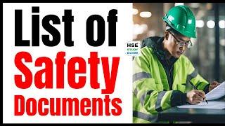 List of Safety Documents @hsestudyguide