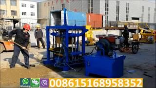 QTJ4 40 smallest hydraulic block machine, diesel engine hydraulic brick making machine