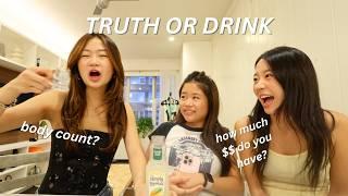 TRUTH OR DRINK CHALLENEGE W/ MY SISTERS... uncomfy asf