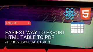 How to export html table to pdf