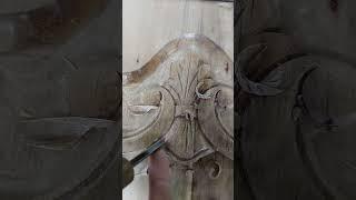 manual wood carving #woodcarving #wood#diy #shorts
