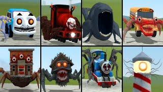 NEW MONSTER: THOMAS CAR EATER, THE BLOOP, SCHOOL BUS EATER, MONSTER HOUSE HEAD AND FRIENDS IN GMOD!!