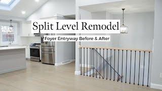 split level entryway before and after video and photos