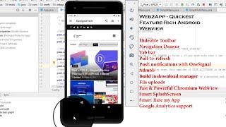 WebView App for Android with Push Notification, AdMob, | convert website into app