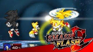 SSF2 09b mod fights| Dark Sonic Vs Super Tails