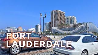 FORT LAUDERDALE, FLORIDA | WALKING IN DOWNTOWN FORT LAUDERDALE 4K