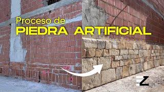 ️ How to Make an ARTIFICIAL STONE WALL with CONCRETE (Process)