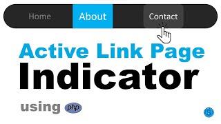 Active nav link indicator using PHP | Active link indicator using PHP