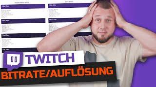 Die RICHTIGE Bitrate und Auflösung für Twitch einstellen