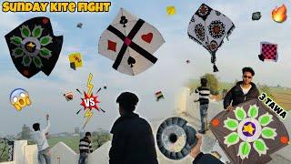 Sunday Kite Fight W/ Friends || Flying Biggest Kites🪁 3 Tawa || Pendu Patangbaaz