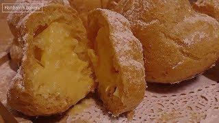 크림듬~뿍! 슈크림 만들기 : Cream Puffs Recipe : シュークリーム [한밤의 빵집 Hanbam's bakery]