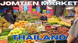 The FRESHEST FOOD in PATTAYA | THAILAND JOMTIEN NIGHT MARKET