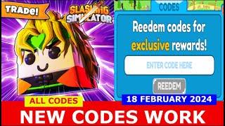 *NEW CODES* Slashing Simulator ROBLOX | ALL CODES | FEBRUARY 18, 2024