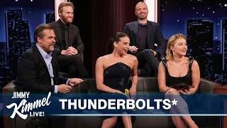 Thunderbolts* Cast David Harbour, Sebastian Stan, Florence Pugh, Wyatt Russell & Hannah John-Kamen
