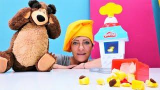 PlayDoh Knetspaß - Spielzeugvideo mit Nicole - Popcorn, Eis und Pommes aus PlayDoh