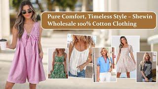 Pure Comfort, Timeless Style – Shewin Wholesale 100% Cotton Clothing #shewin #wholesale  #fashion