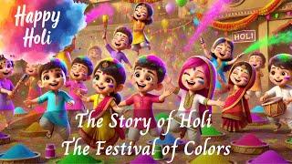 Holi Festival Story for Kids | Fun Animated Story  |  The Story of Holi – The Festival of Colors