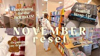 Reset for November: Holiday decorating, reading wrap up, budget review & goal setting ⭐️