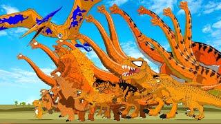 ORANGE DINOSAUR T-REX, BRACHIOSAURUS: The BEST of Dinosaurs- Funny Dinosaur Cartoon for Families