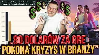 GRY ZA 80$ SPRAWIĄ, ŻE KRYZYS ZNIKNIE? Czy GTA VI faktycznie wprowadzi nowy standard cenowy? #gtavi