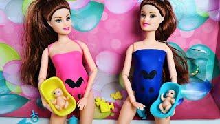 PREGNANT BARBIE IN SWIMWEAR from Fix Price Darinelka Doll Review LIFE HACKS Year but The Unpacking