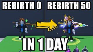 Noob To Pro In Sword Warriors | Reached Rebirth 50 In 1 Day