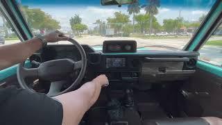 Driving a Land Cruiser 70 Series in Miami, FL