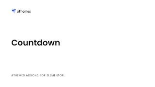 Countdown widget for Elementor