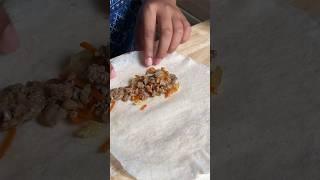 Jordan vs. Mom Lumpia Rolling Battle!!  Who won? #lumpia