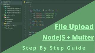 How To Upload File Using NodeJS and Express | Multer Package | Full Step By Step Guide | EJS