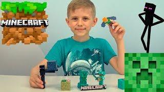 МАЙНКРАФТ Игрушки Стив Алекс Крипер Эндермен. MineCraft Toys Steve, Alex, Enderman and Creeper