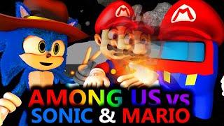 NEW AMONG US vs MINECRAFT SONIC MARIO RTX MOVIE CHALLENGE Cartoon Animation Imposters & Crewmates