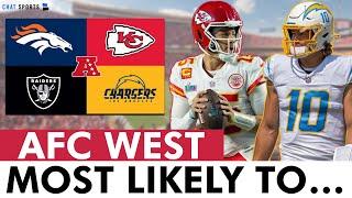 AFC West Predictions & Superlatives Before 2025 Season: The Kansas City Chiefs Are Most Likely To…