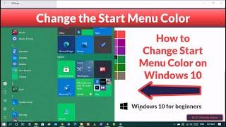 How to Change Start Menu Color on Windows 10