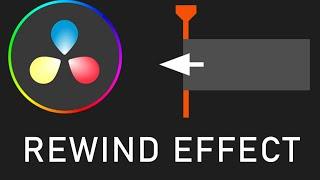 DaVinci Resolve Rewind Effect (play video backwards)