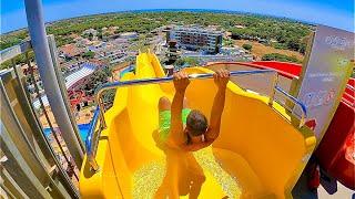 Waterslides at Aquashow Park in Portugal & Montanha Russa Water Coaster