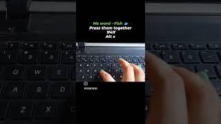 MS word Fish #keyboardshortcuts #reels  #computer #msword #edu #career #hp #trending #explore #tech