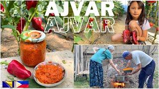 Nana i djed prave ajvar | Grandparents making ajvar  | English subtitle