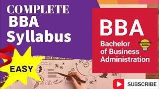 BBA Syllabus for 1st, 2nd and 3rd Year | BBA Course details |