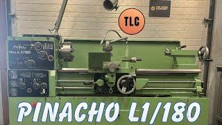 Pinacho L1/180 Power Cross Feed Lathe Svarv Tour Drehmaschine Drehbank Tokarka